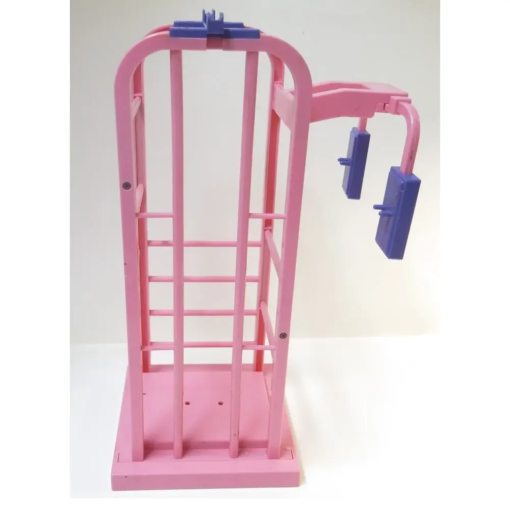 VINTAGE 1984 Barbie Work Out Center Gym Weights Towel  Parts Not Complete Retro